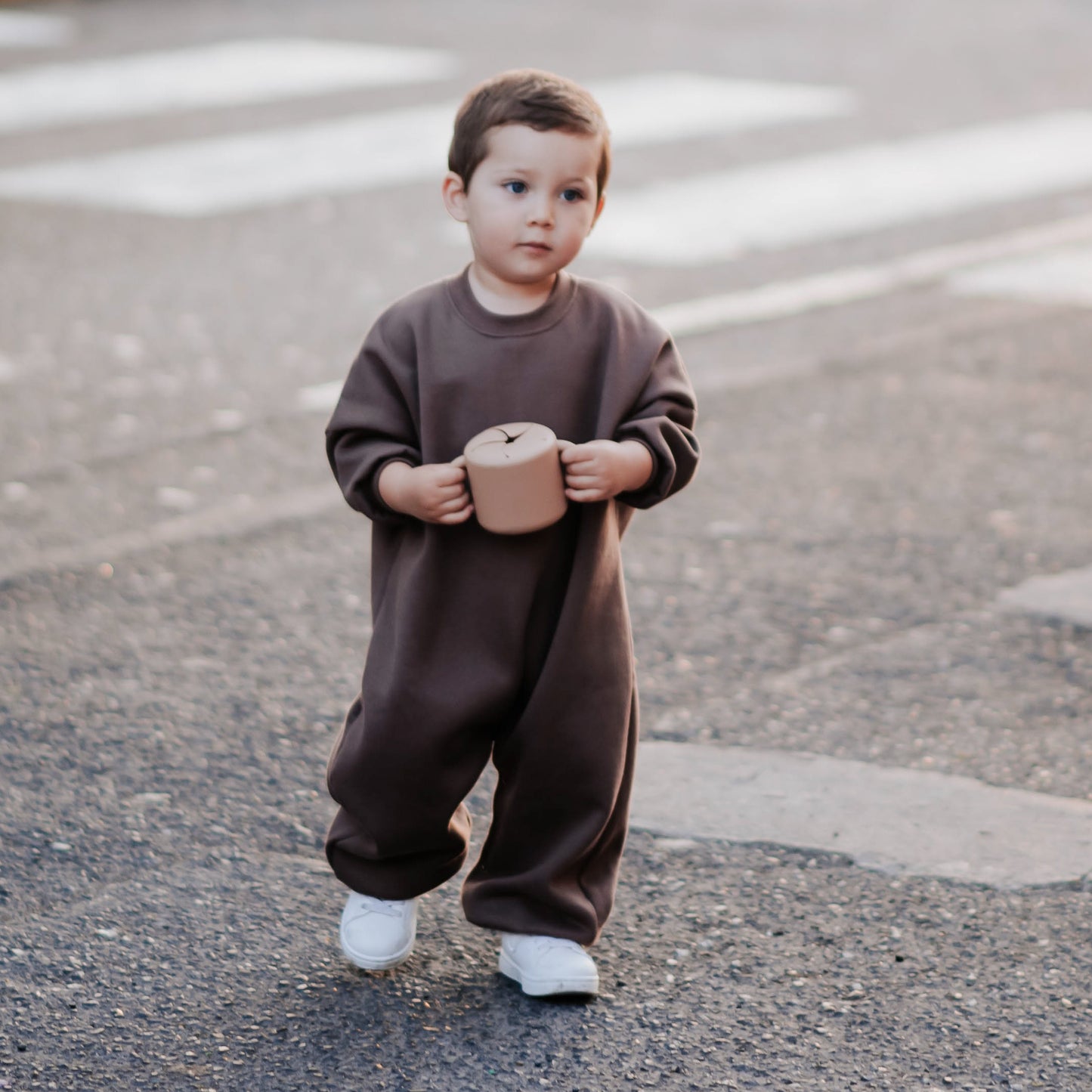 Oversized Romper - Coffee