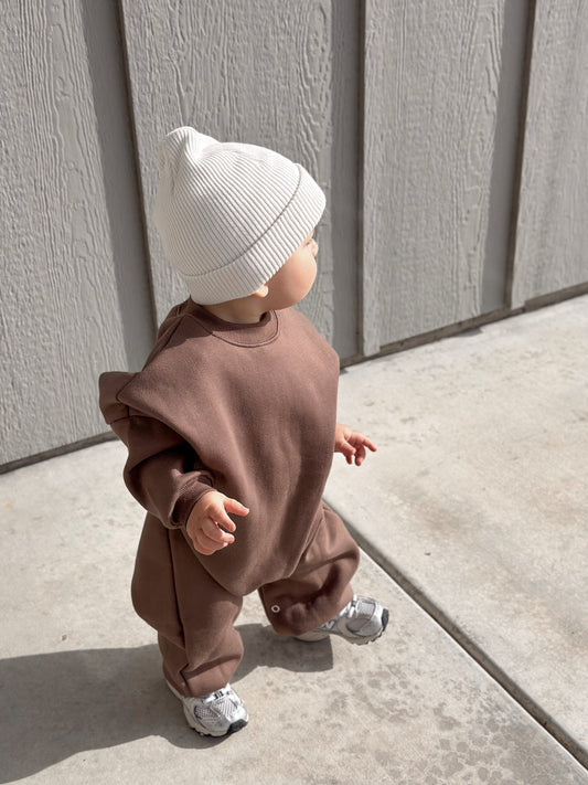 Oversized Romper - Coffee