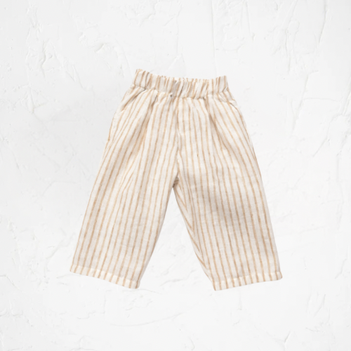Linen Pant – Striped Beige (Pre Order)