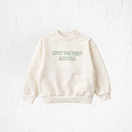 Graphic Crew Neck - Love you very Matcha