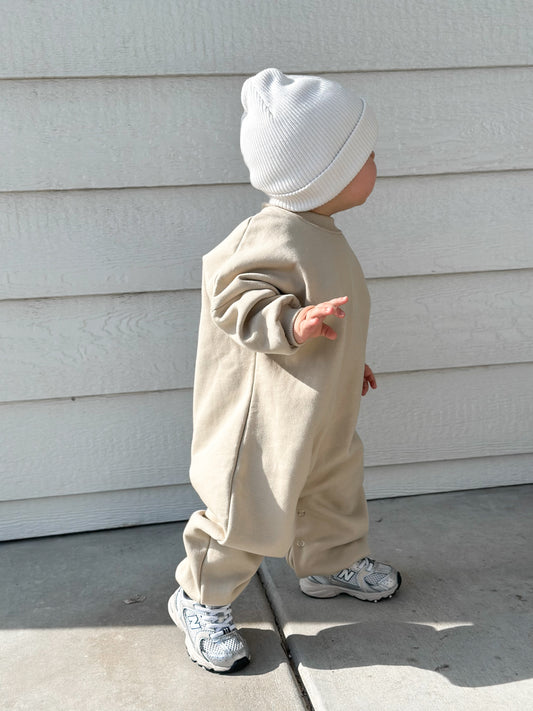 Oversized Romper - Oat